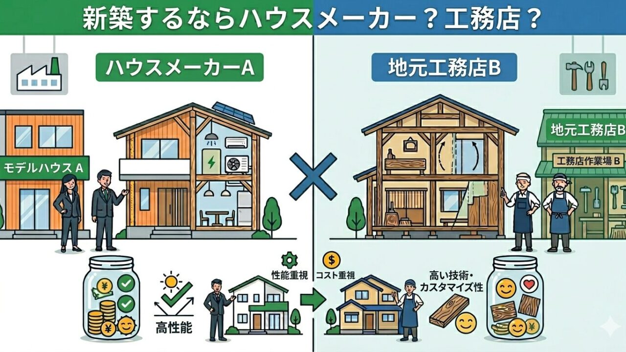 新築するならハウスメーカー？工務店？