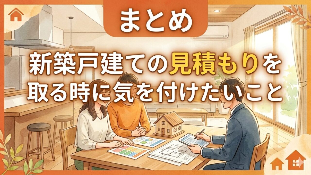 [まとめ]新築戸建ての見積もりを取る時に気を付けたいこと